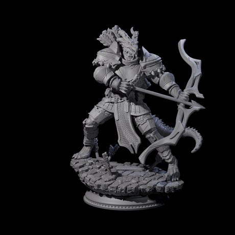 Fighting Dragonborn Dragonguard A Miniature for Dungeons and Dragons, Pathfinder or other TTRPGs
