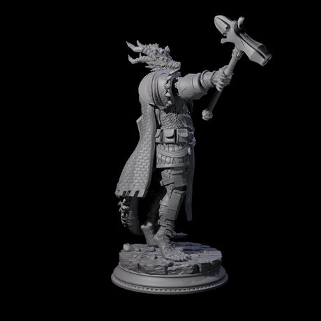 Fighting Dragonborn Dragonguard B Miniature for Dungeons and Dragons, Pathfinder or other TTRPGs