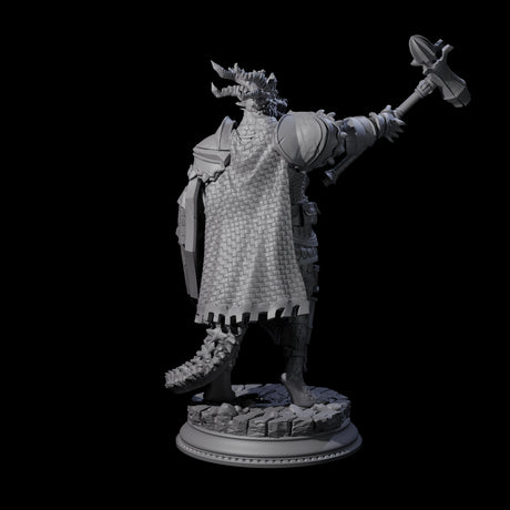 Fighting Dragonborn Dragonguard B Miniature for Dungeons and Dragons, Pathfinder or other TTRPGs
