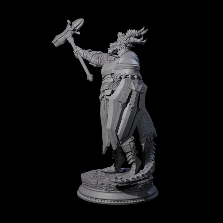 Fighting Dragonborn Dragonguard B Miniature for Dungeons and Dragons, Pathfinder or other TTRPGs