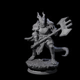 Fighting Dragonborn Dragonguard C Miniature for Dungeons and Dragons, Pathfinder or other TTRPGs