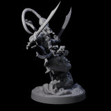 Fighting Wind Djinni Miniature for Dungeons and Dragons, Pathfinder or other TTRPGs