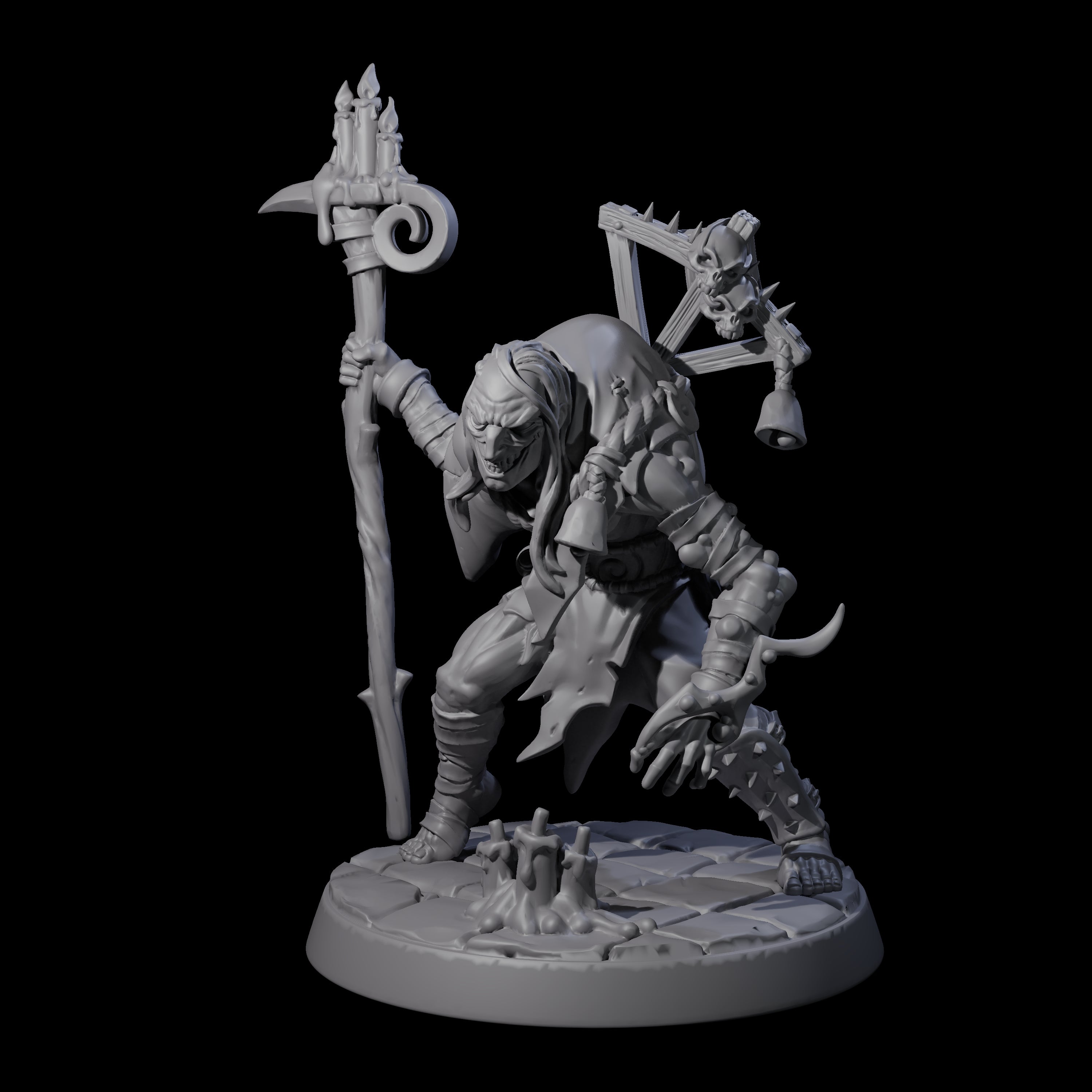 Filth Cultist A Miniature for Dungeons and Dragons, Pathfinder or other TTRPGs