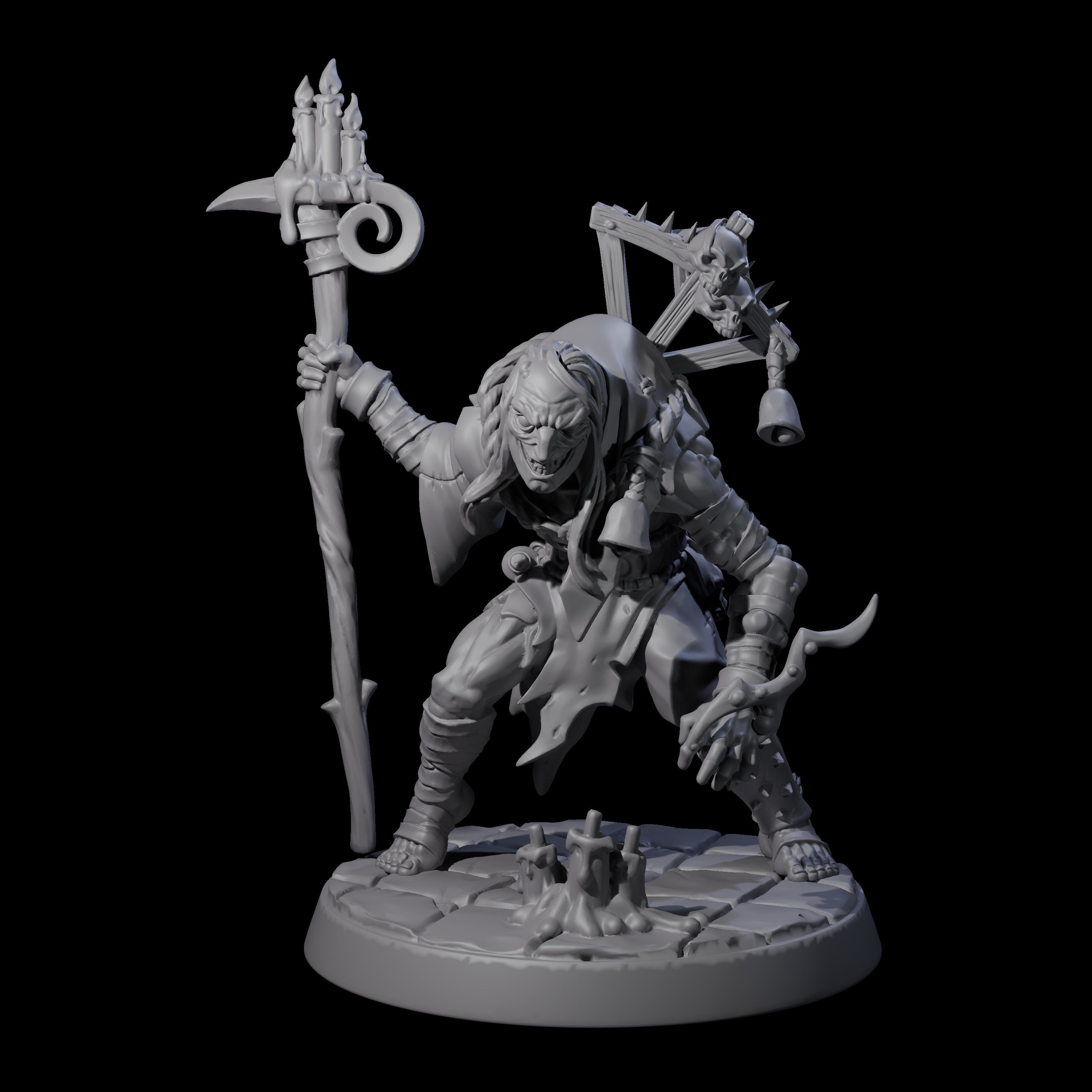 Filth Cultist A Miniature for Dungeons and Dragons, Pathfinder or other TTRPGs