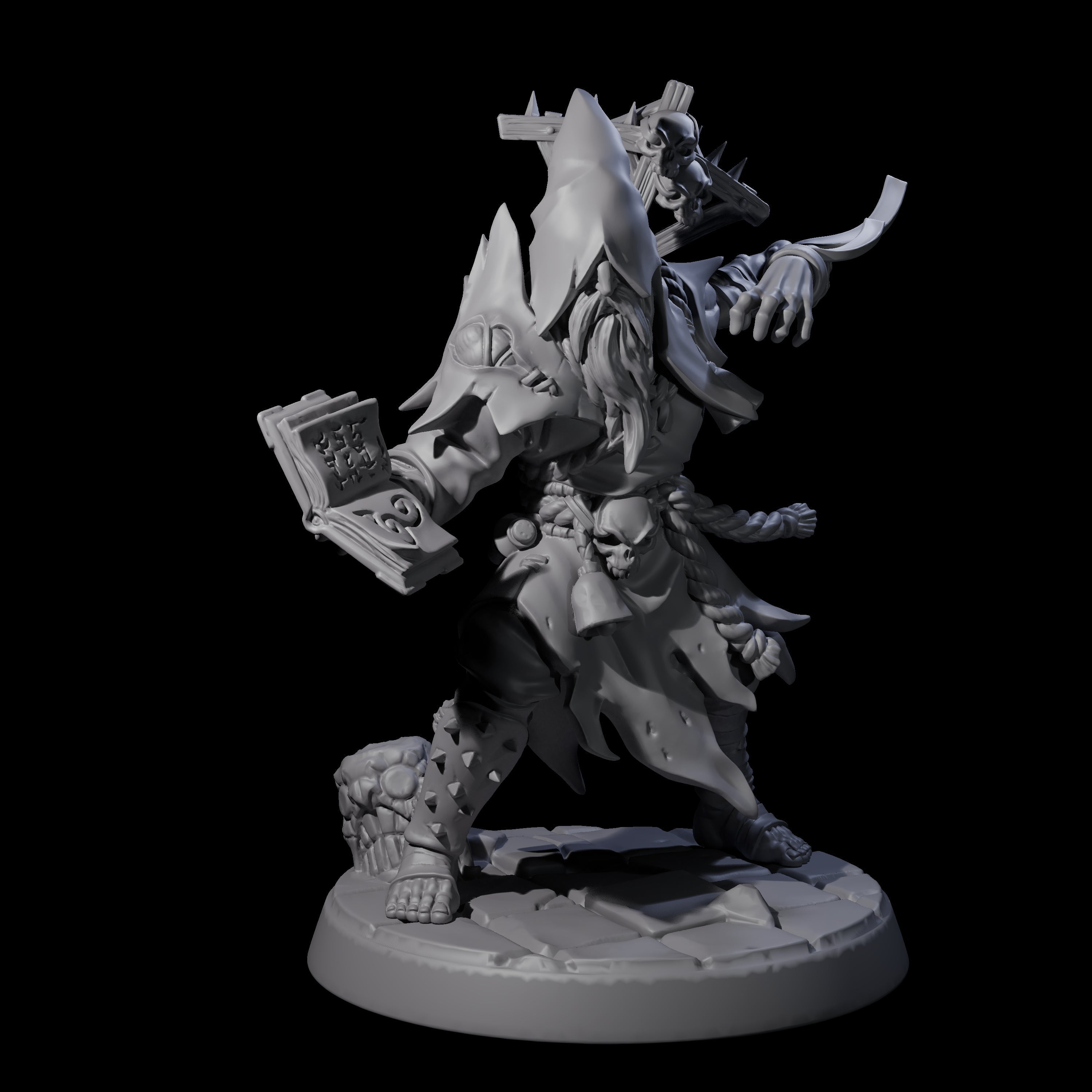 Filth Cultist B Miniature for Dungeons and Dragons, Pathfinder or other TTRPGs