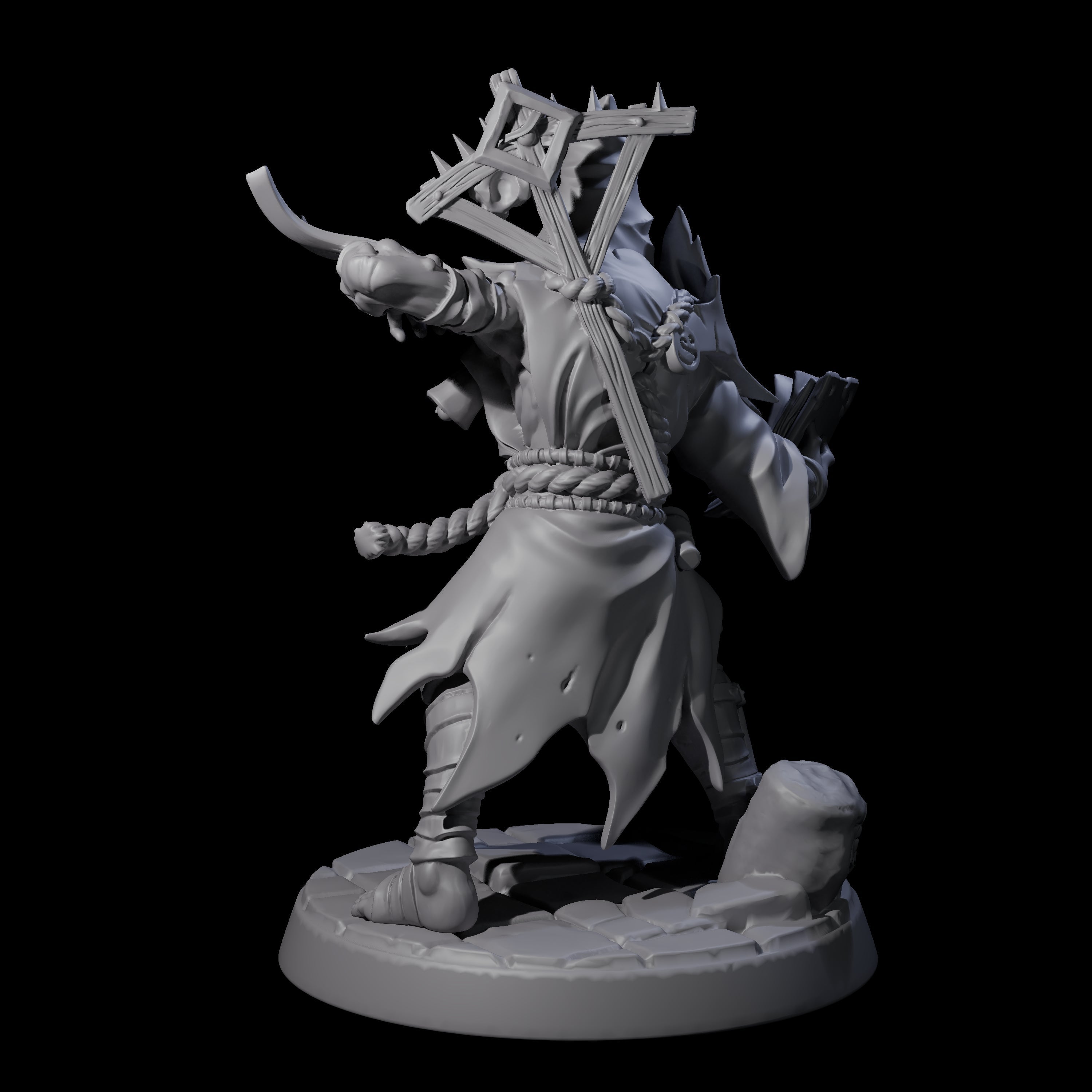 Filth Cultist B Miniature for Dungeons and Dragons, Pathfinder or other TTRPGs