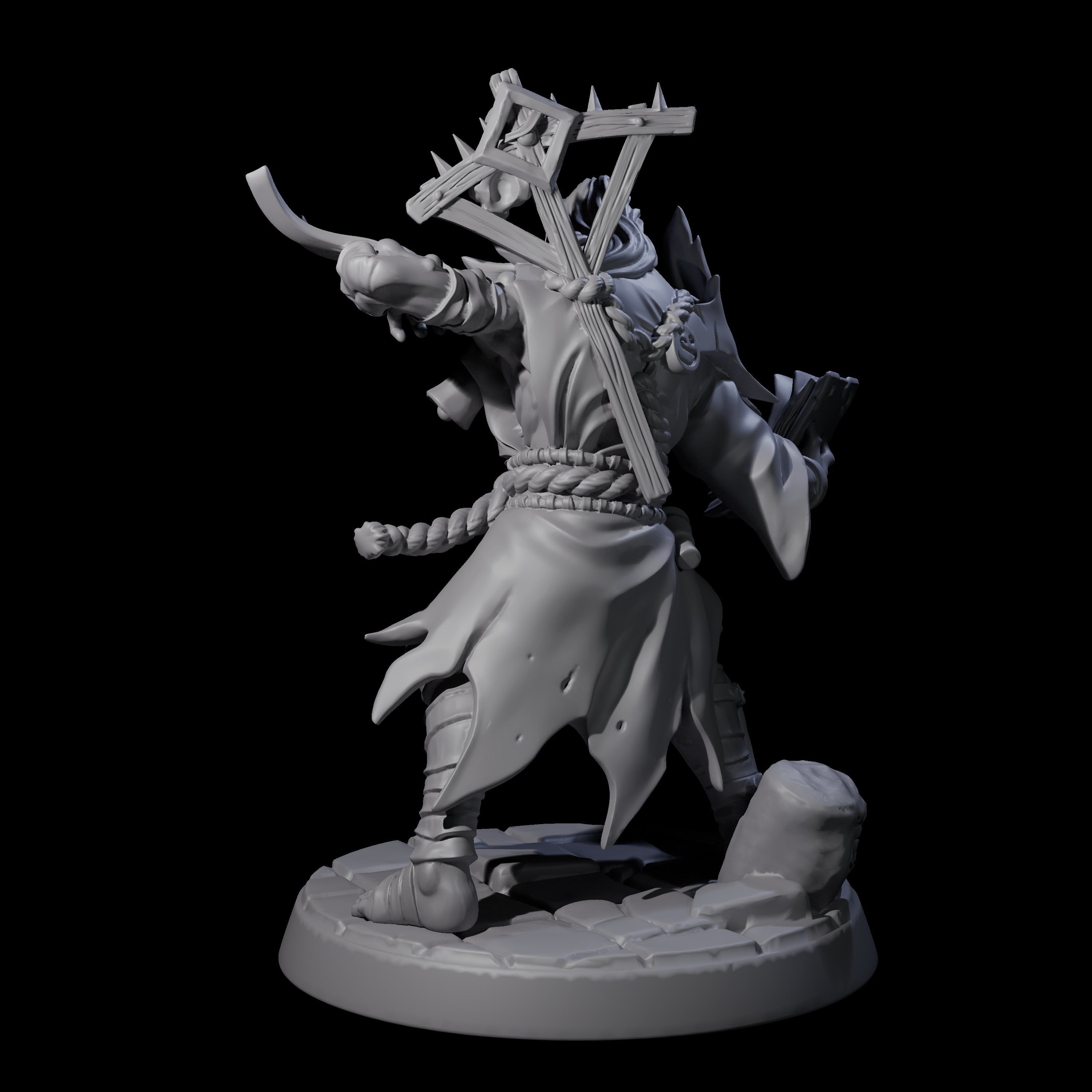 Filth Cultist B Miniature for Dungeons and Dragons, Pathfinder or other TTRPGs