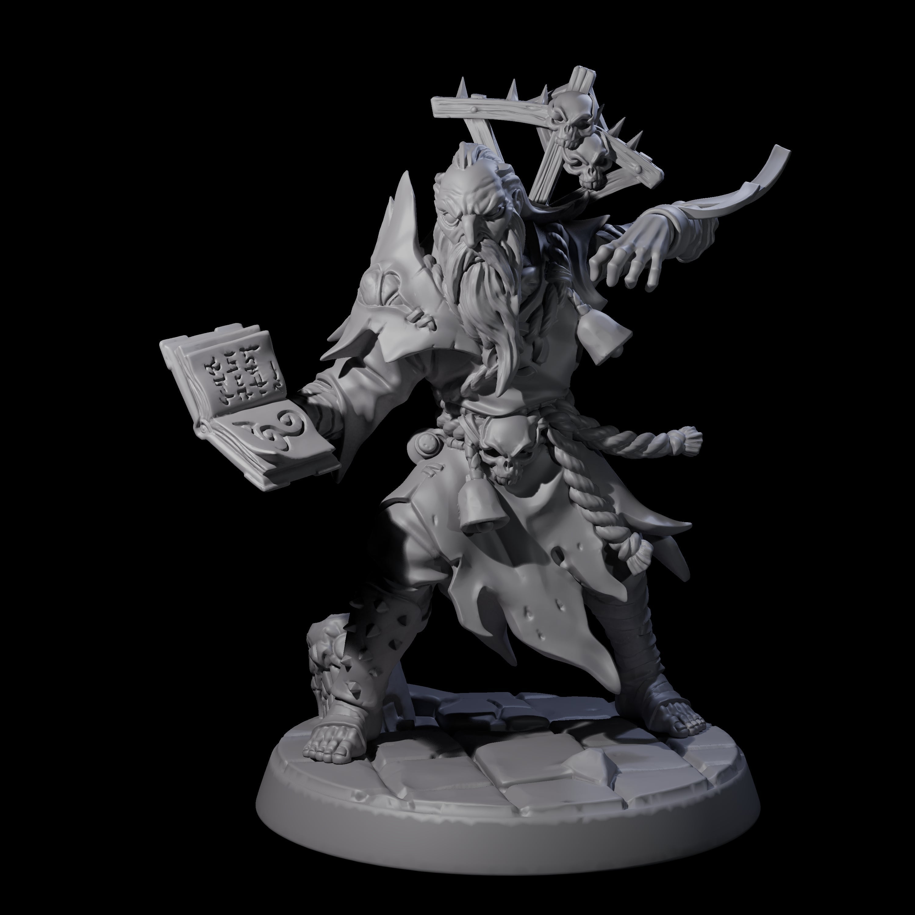 Filth Cultist B Miniature for Dungeons and Dragons, Pathfinder or other TTRPGs