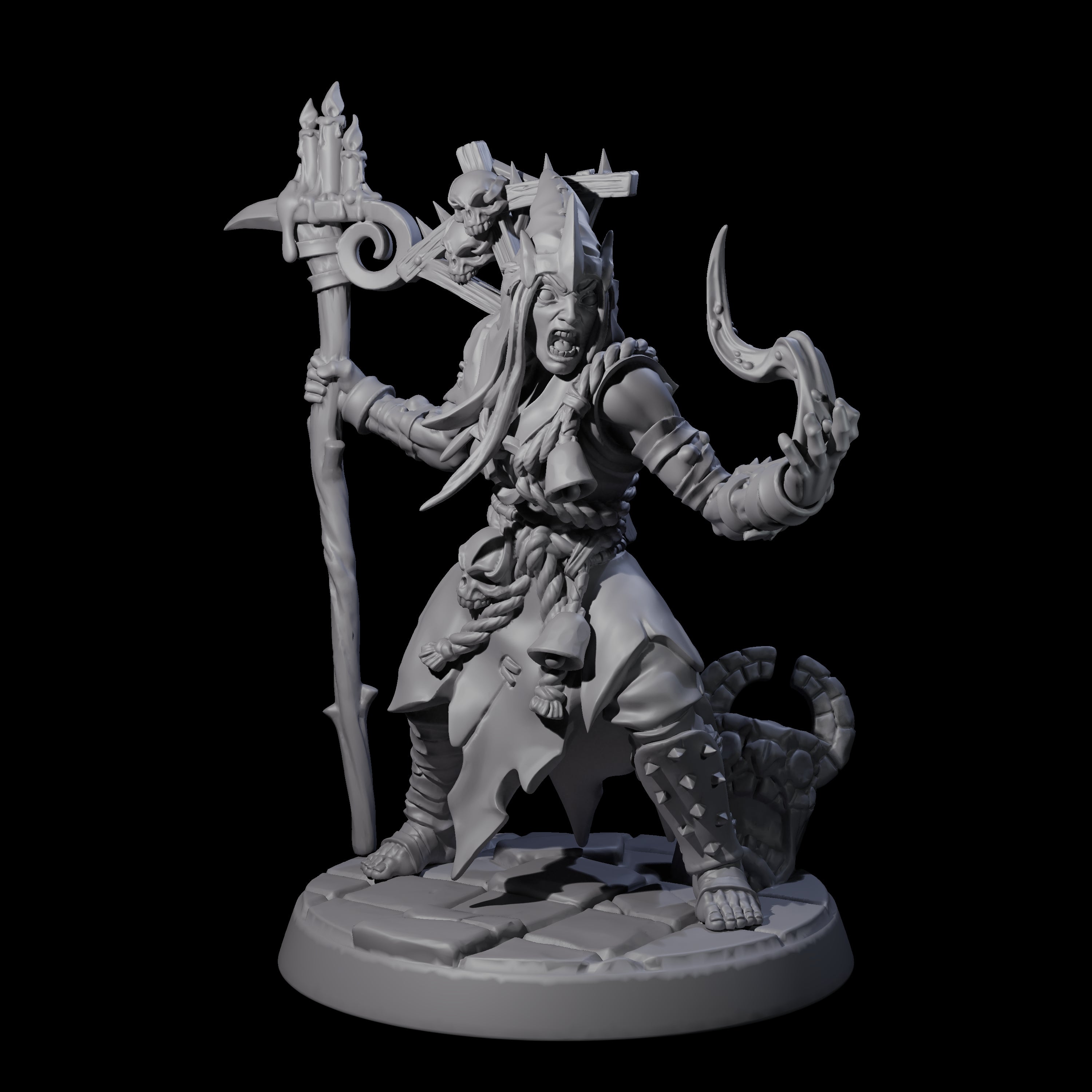 Filth Cultist E Miniature for Dungeons and Dragons, Pathfinder or other TTRPGs