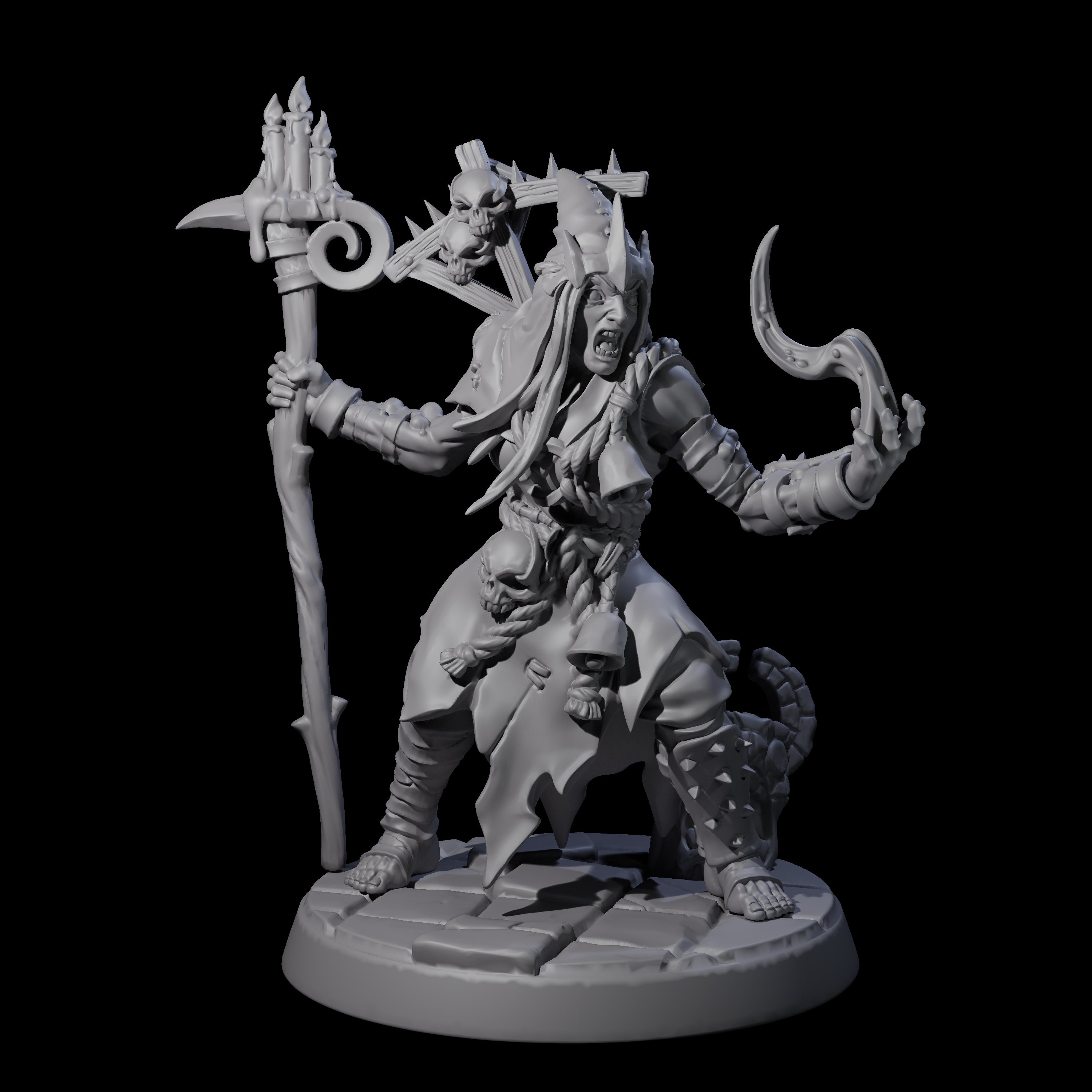 Filth Cultist E Miniature for Dungeons and Dragons, Pathfinder or other TTRPGs