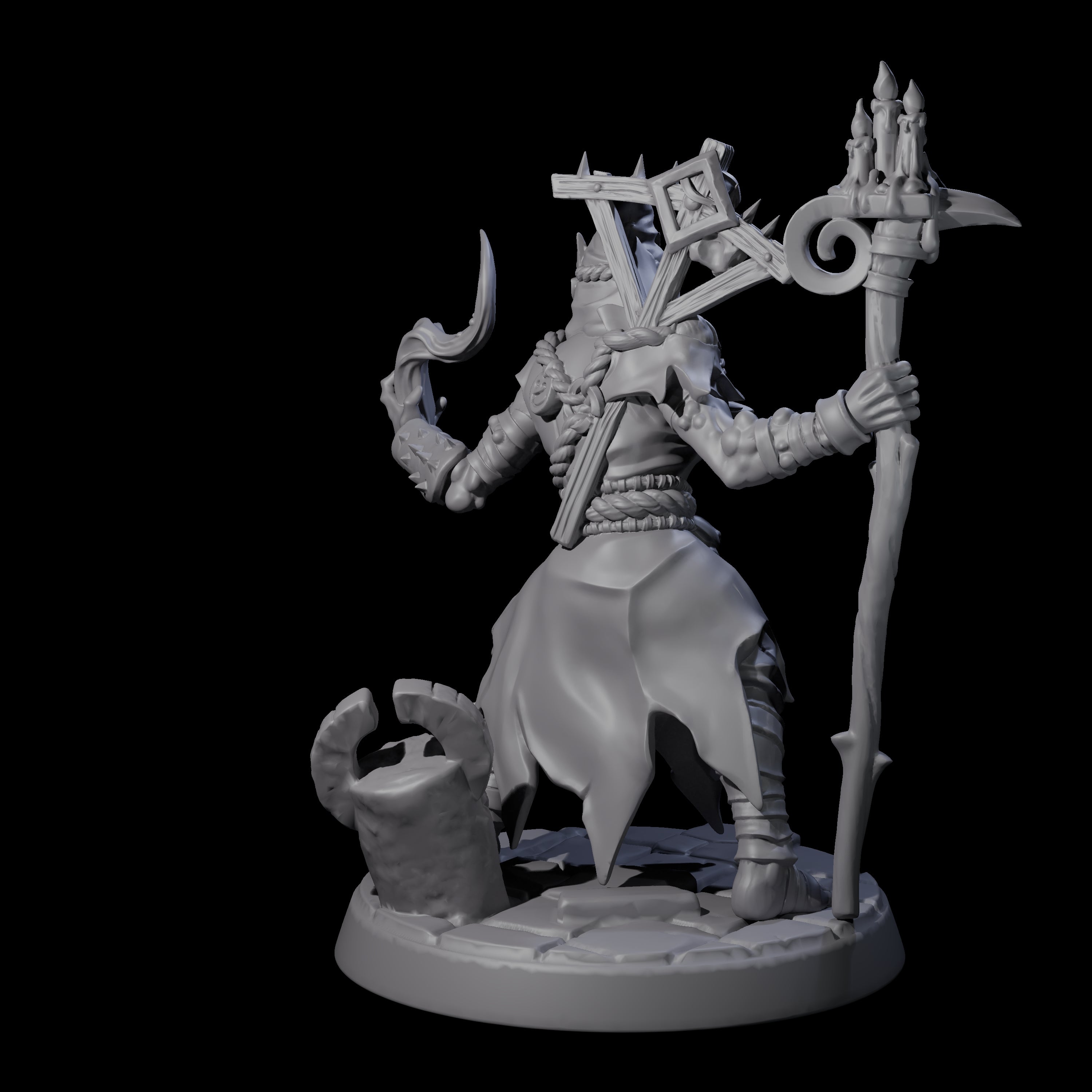 Filth Cultist E Miniature for Dungeons and Dragons, Pathfinder or other TTRPGs