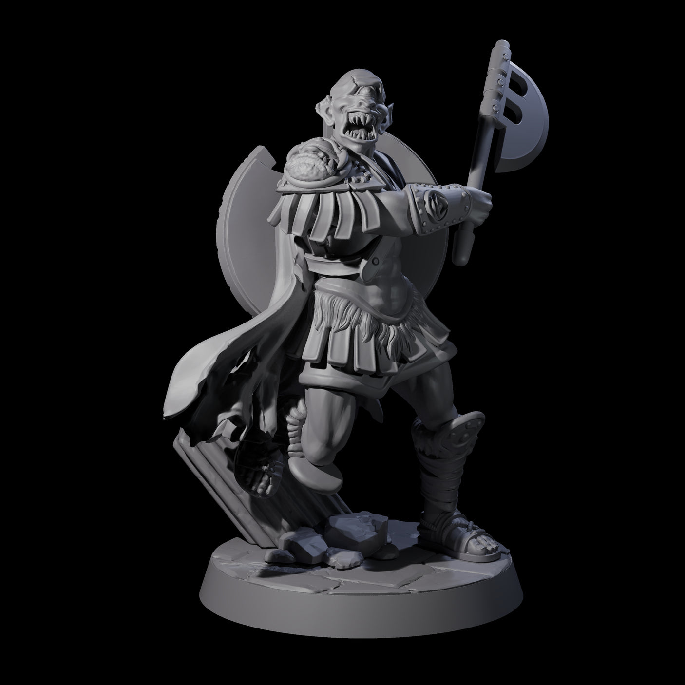 Filthy Cyclops Warrior A Miniature for Dungeons and Dragons, Pathfinder or other TTRPGs