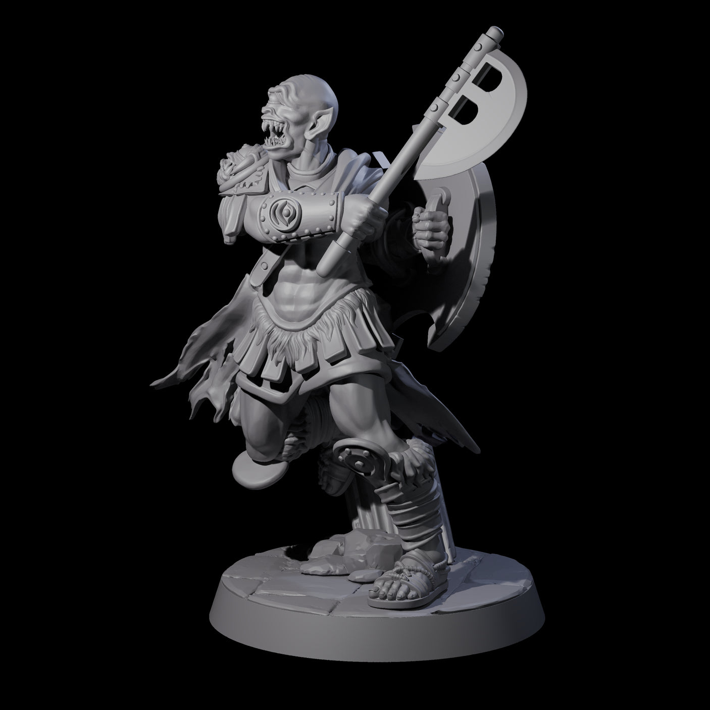 Filthy Cyclops Warrior A Miniature for Dungeons and Dragons, Pathfinder or other TTRPGs