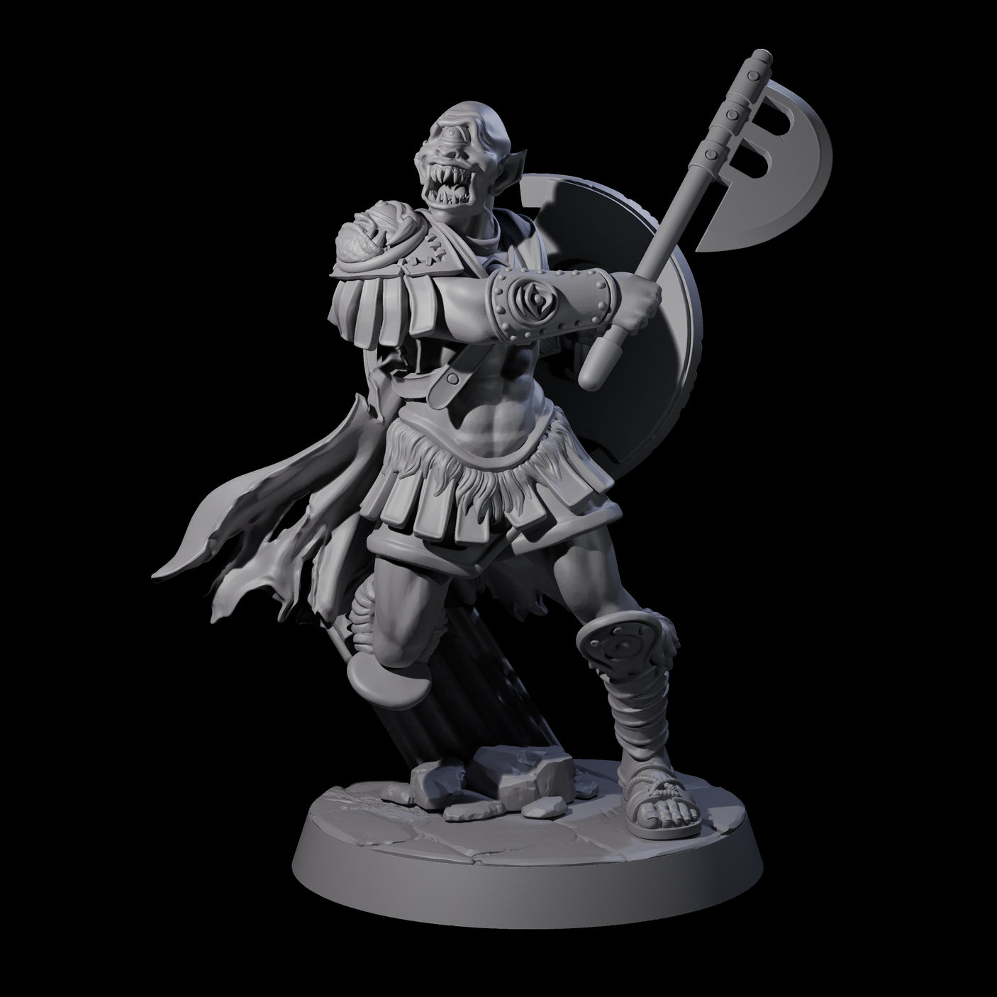Filthy Cyclops Warrior A Miniature for Dungeons and Dragons, Pathfinder or other TTRPGs