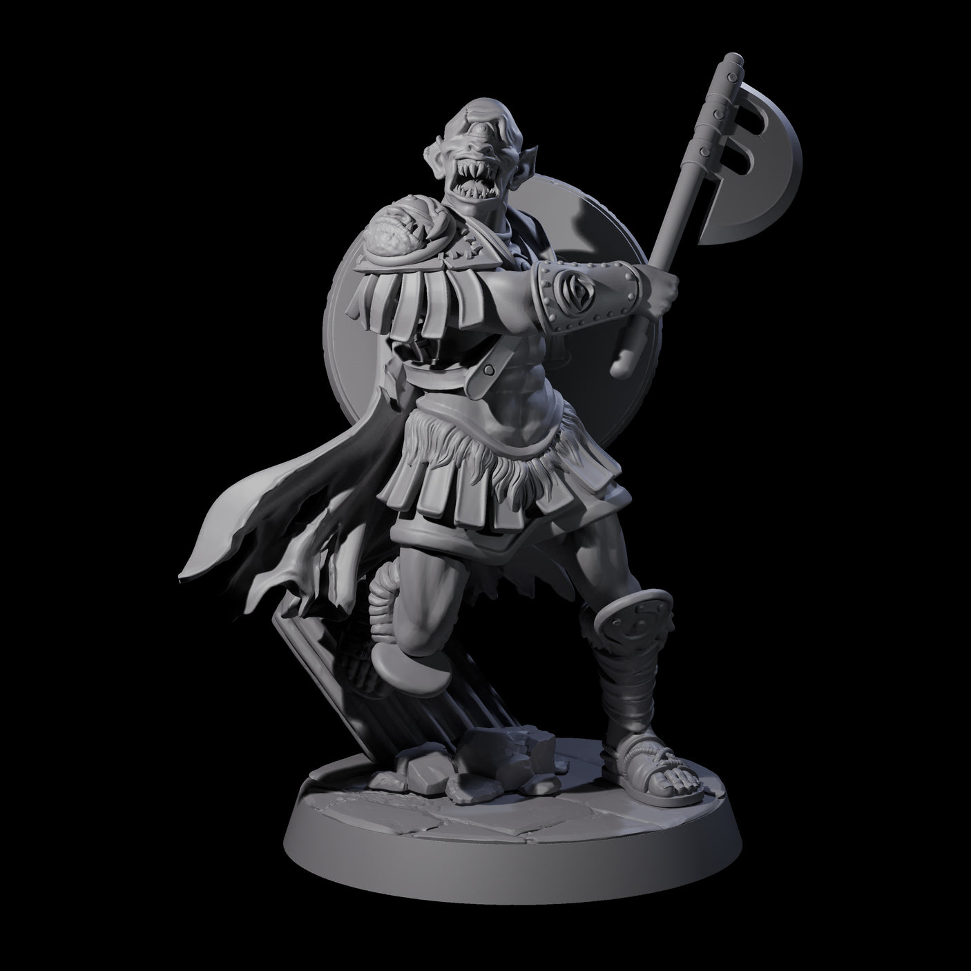 Filthy Cyclops Warrior A Miniature for Dungeons and Dragons, Pathfinder or other TTRPGs