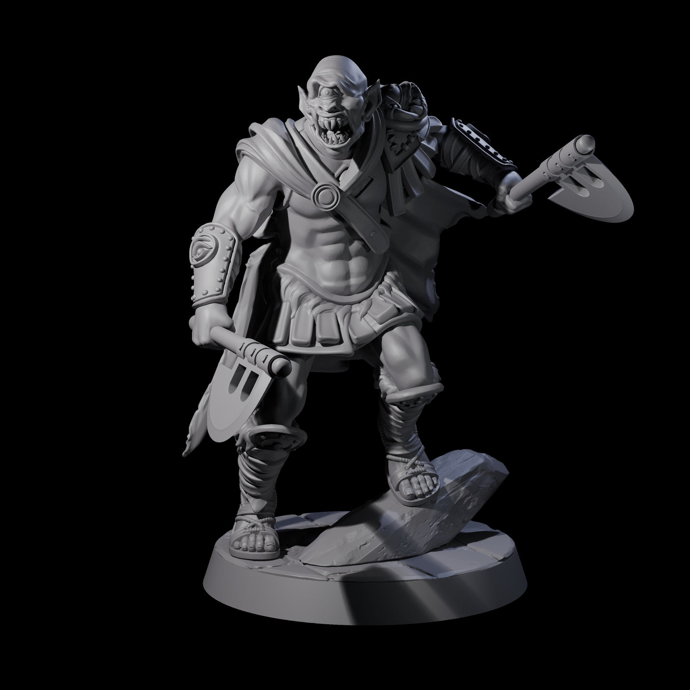 Filthy Cyclops Warrior D Miniature for Dungeons and Dragons, Pathfinder or other TTRPGs