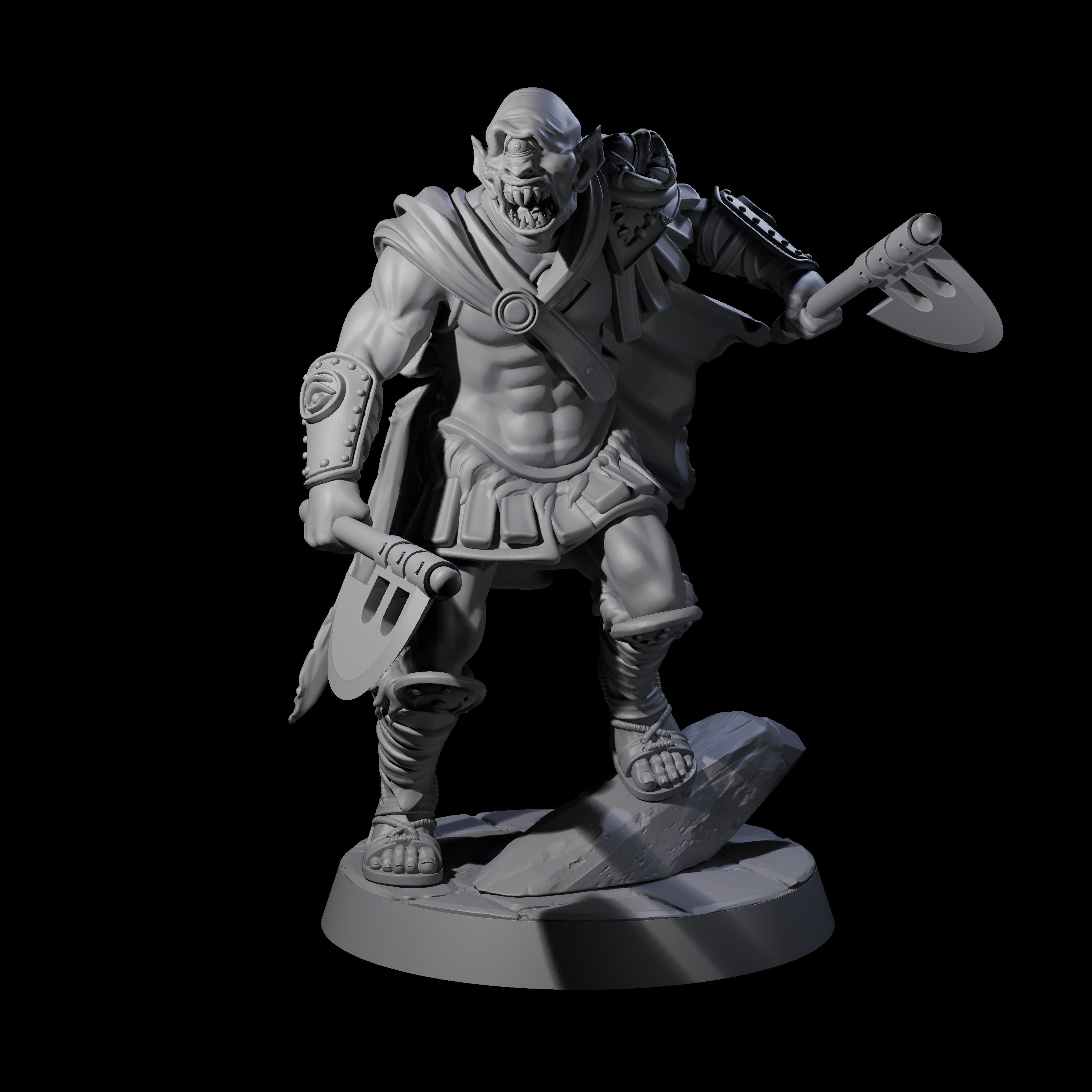 Filthy Cyclops Warrior D Miniature for Dungeons and Dragons, Pathfinder or other TTRPGs