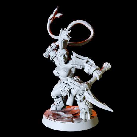 Fire Dwarf Army - Six Miniatures Miniature for Dungeons and Dragons, Pathfinder or other TTRPGs