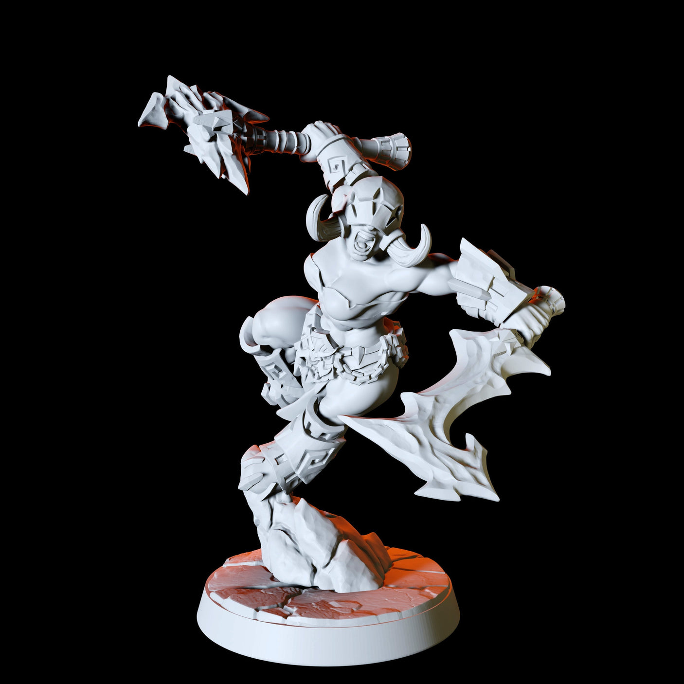 Fire Dwarf Army - Six Miniatures Miniature for Dungeons and Dragons, Pathfinder or other TTRPGs