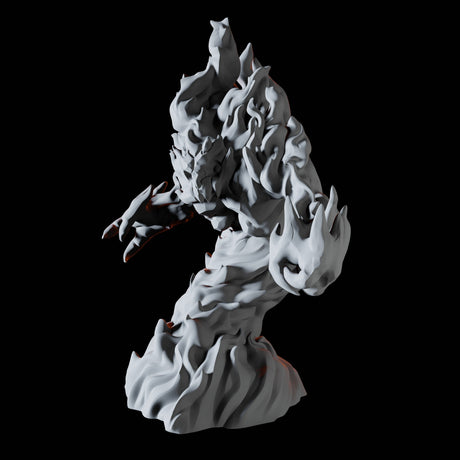 Fire Elemental A Miniature for Dungeons and Dragons, Pathfinder or other TTRPGs