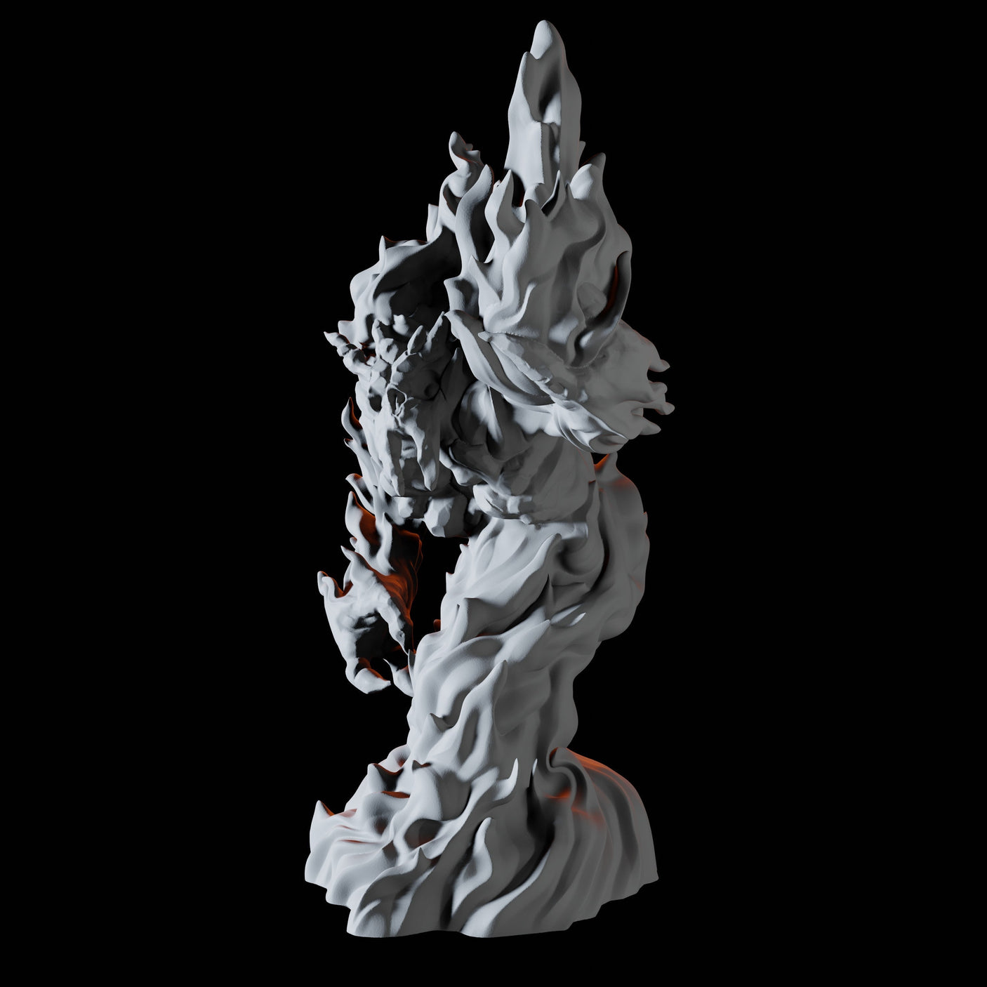 Fire Elemental B Miniature for Dungeons and Dragons, Pathfinder or other TTRPGs