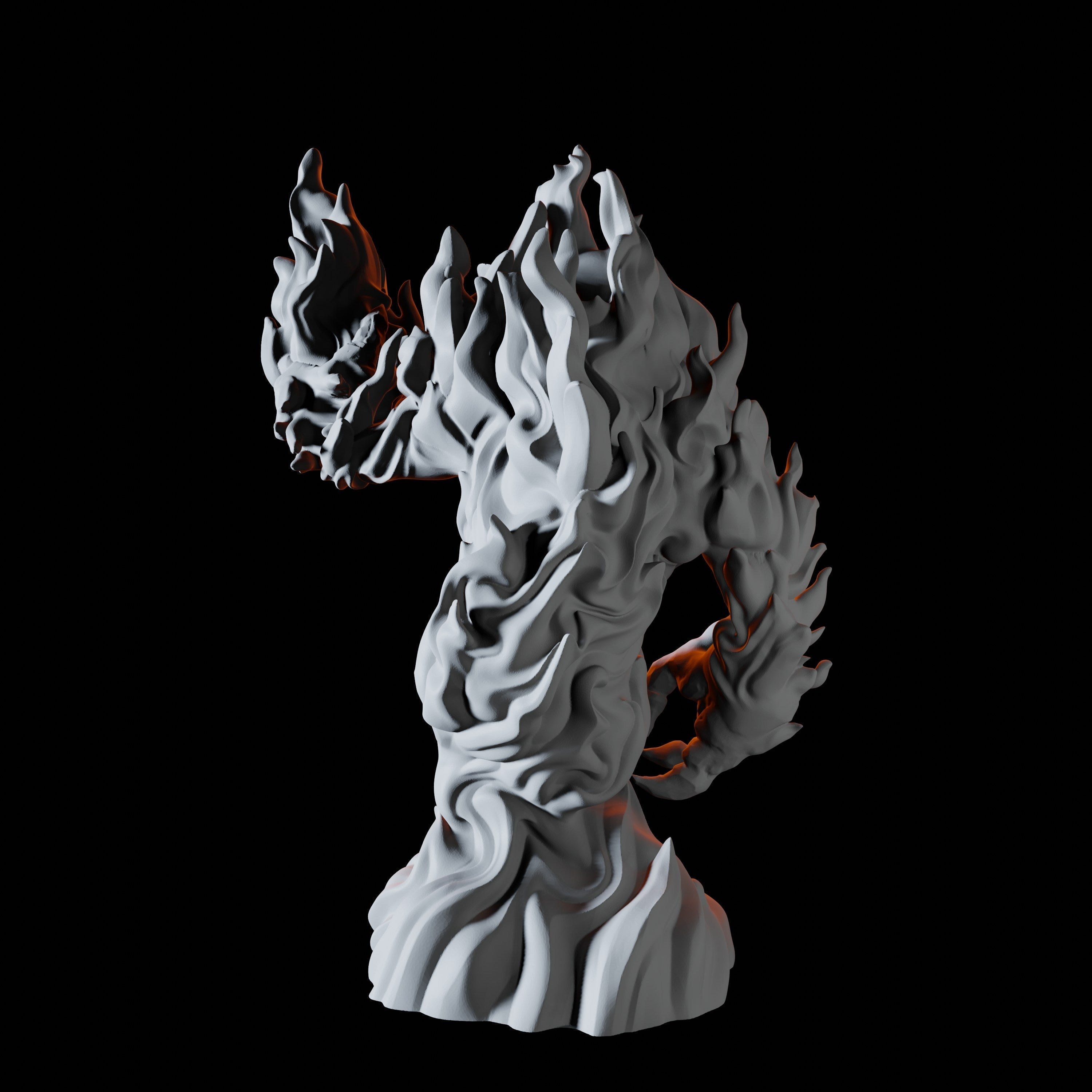 Fire Elemental Miniature B for Dungeons and Dragons - Myth Forged