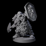 Fire Veined Dwarf Warrior A Miniature for Dungeons and Dragons, Pathfinder or other TTRPGs