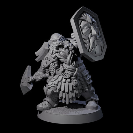 Fire Veined Dwarf Warrior A Miniature for Dungeons and Dragons, Pathfinder or other TTRPGs