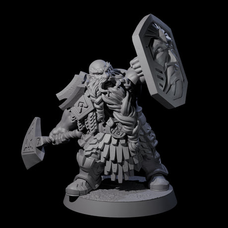 Fire Veined Dwarf Warrior A Miniature for Dungeons and Dragons, Pathfinder or other TTRPGs