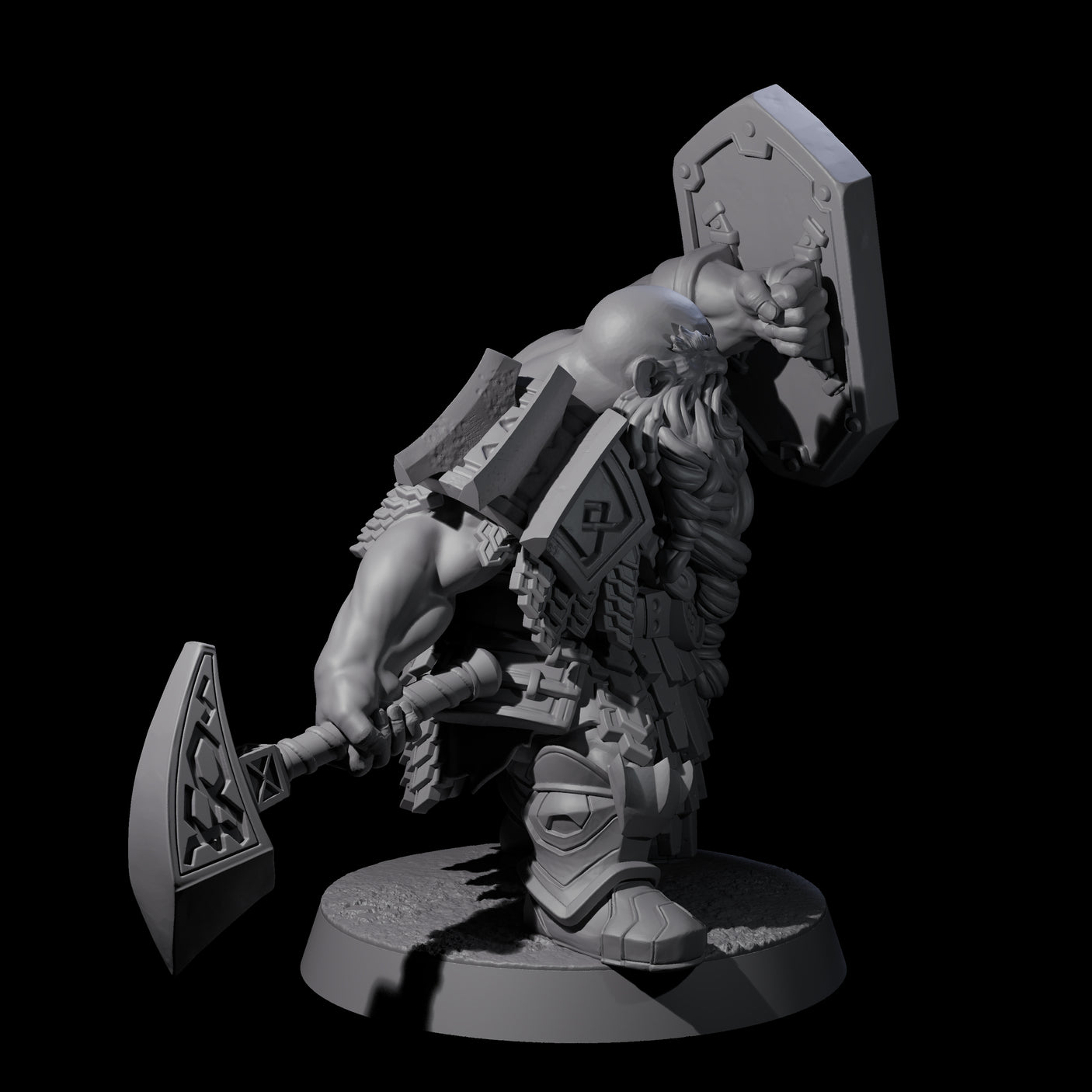 Fire Veined Dwarf Warrior A Miniature for Dungeons and Dragons, Pathfinder or other TTRPGs