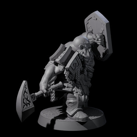 Fire Veined Dwarf Warrior A Miniature for Dungeons and Dragons, Pathfinder or other TTRPGs