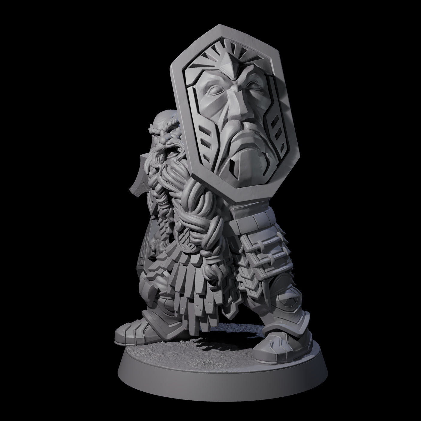 Fire Veined Dwarf Warrior A Miniature for Dungeons and Dragons, Pathfinder or other TTRPGs