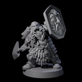 Fire Veined Dwarf Warrior A Miniature for Dungeons and Dragons, Pathfinder or other TTRPGs