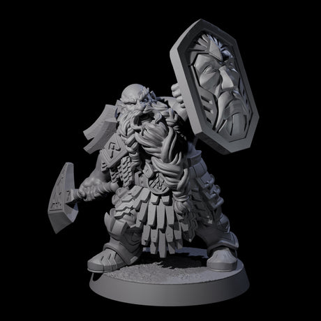 Fire Veined Dwarf Warrior A Miniature for Dungeons and Dragons, Pathfinder or other TTRPGs