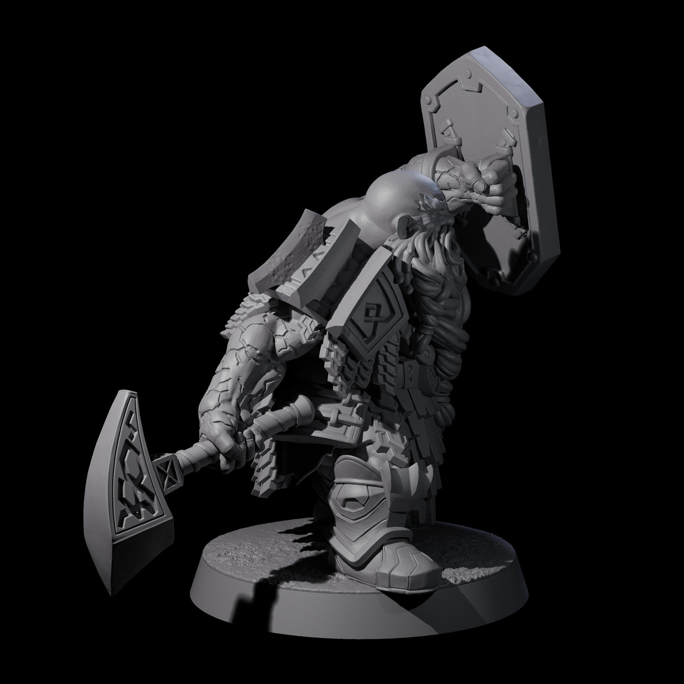 Fire Veined Dwarf Warrior A Miniature for Dungeons and Dragons, Pathfinder or other TTRPGs