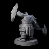Fire Veined Dwarf Warrior A Miniature for Dungeons and Dragons, Pathfinder or other TTRPGs
