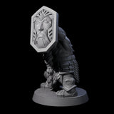 Fire Veined Dwarf Warrior A Miniature for Dungeons and Dragons, Pathfinder or other TTRPGs