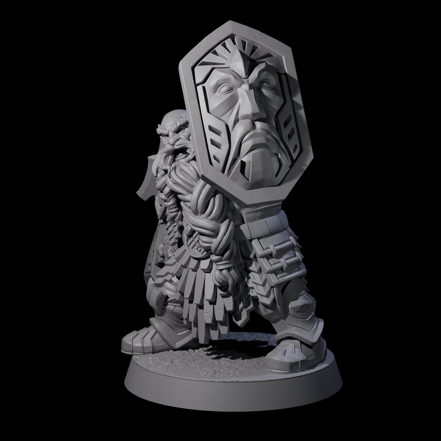 Fire Veined Dwarf Warrior A Miniature for Dungeons and Dragons, Pathfinder or other TTRPGs