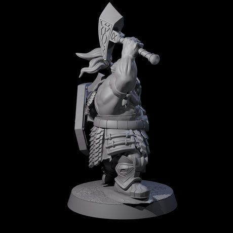 Fire Veined Dwarf Warrior B Miniature for Dungeons and Dragons, Pathfinder or other TTRPGs