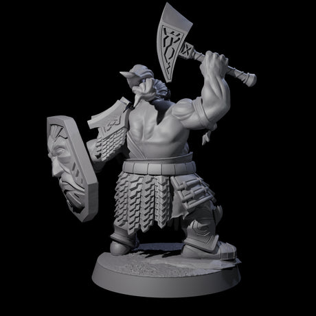 Fire Veined Dwarf Warrior B Miniature for Dungeons and Dragons, Pathfinder or other TTRPGs