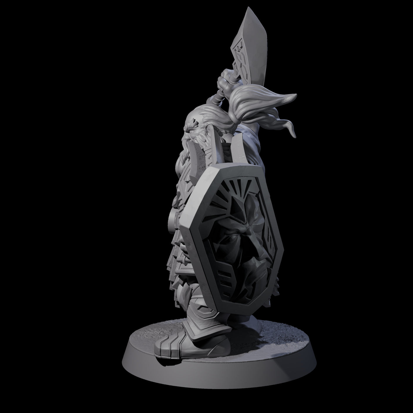 Fire Veined Dwarf Warrior B Miniature for Dungeons and Dragons, Pathfinder or other TTRPGs