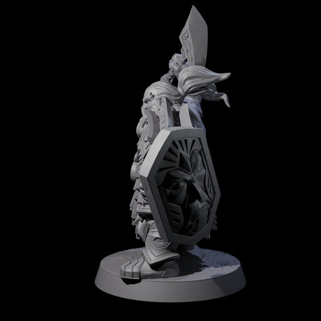 Fire Veined Dwarf Warrior B Miniature for Dungeons and Dragons, Pathfinder or other TTRPGs