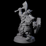 Fire Veined Dwarf Warrior B Miniature for Dungeons and Dragons, Pathfinder or other TTRPGs