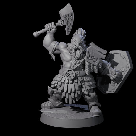 Fire Veined Dwarf Warrior B Miniature for Dungeons and Dragons, Pathfinder or other TTRPGs