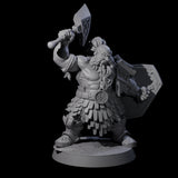 Fire Veined Dwarf Warrior B Miniature for Dungeons and Dragons, Pathfinder or other TTRPGs