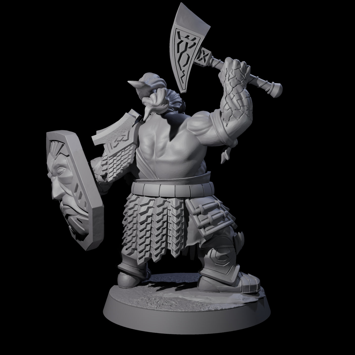 Fire Veined Dwarf Warrior B Miniature for Dungeons and Dragons, Pathfinder or other TTRPGs