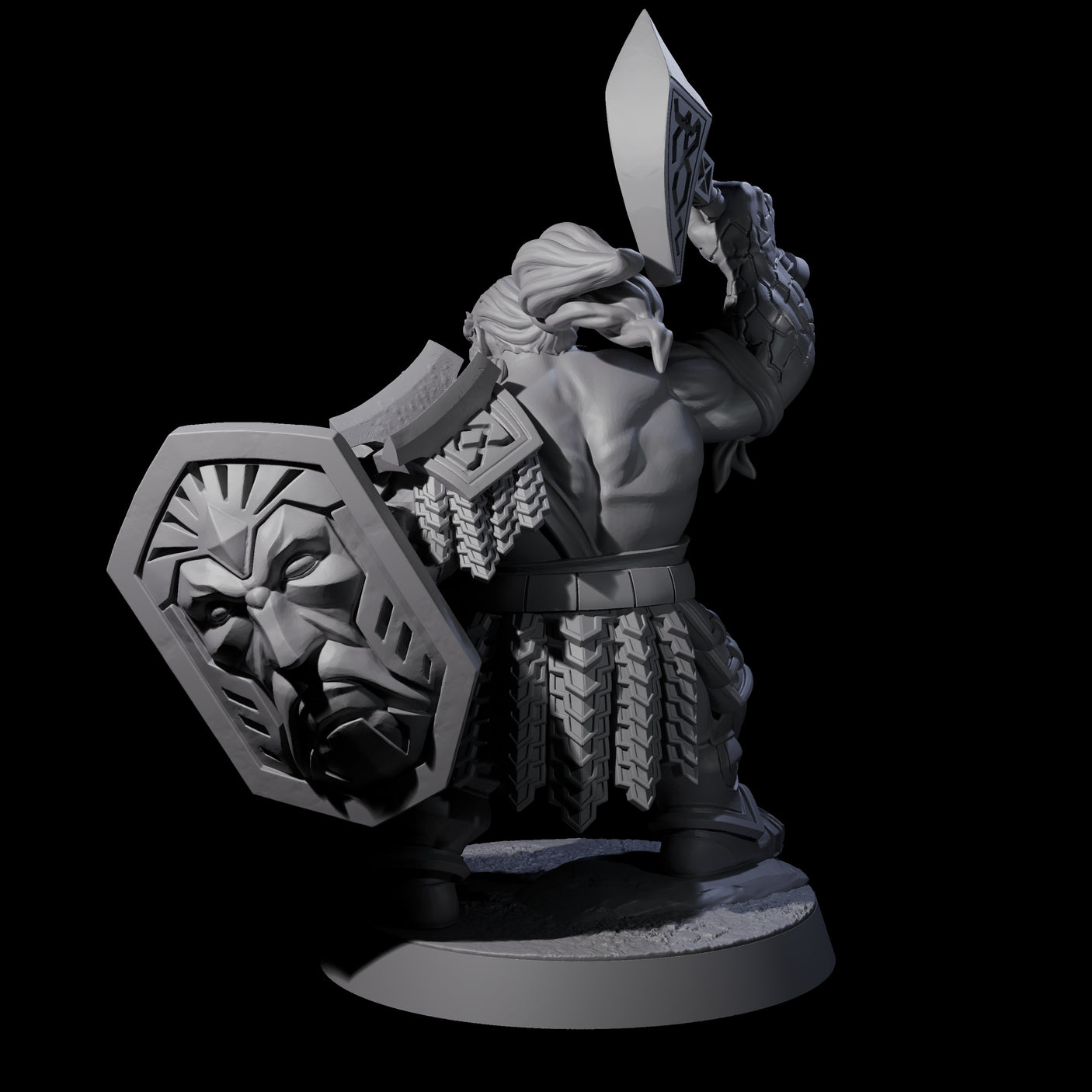 Fire Veined Dwarf Warrior B Miniature for Dungeons and Dragons, Pathfinder or other TTRPGs
