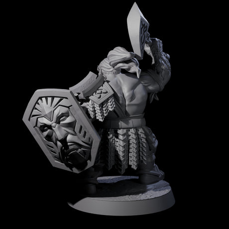 Fire Veined Dwarf Warrior B Miniature for Dungeons and Dragons, Pathfinder or other TTRPGs
