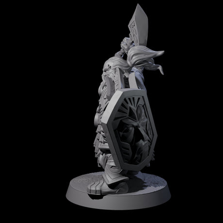 Fire Veined Dwarf Warrior B Miniature for Dungeons and Dragons, Pathfinder or other TTRPGs