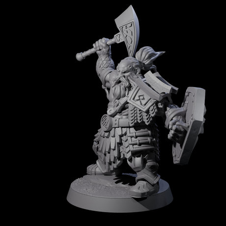 Fire Veined Dwarf Warrior B Miniature for Dungeons and Dragons, Pathfinder or other TTRPGs
